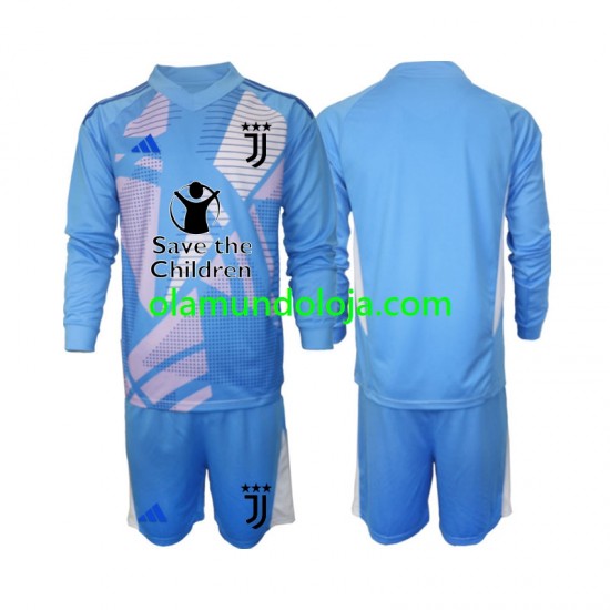 Camisola Juventus Guarda-redes Criança Equipamento Primeiro 2024-2025 Manga Comprida